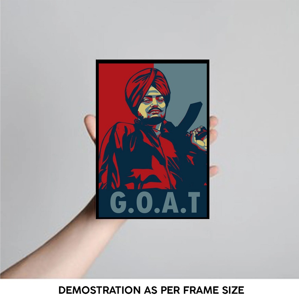 Sidhu Moose Wala Picture Frame For 295 Singer Fans Digital Printed