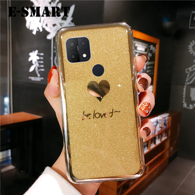 oppo a15s back cover golden