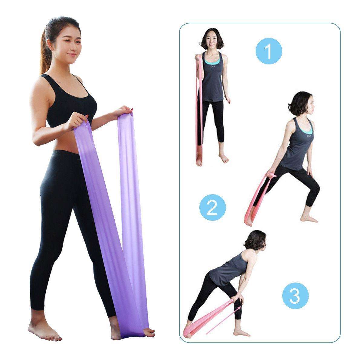Fitness Band Unisex Yoga Sports Elastic Expander Resistance Bands Elasticas Pull Rope Crossfit Bodybuilding - Multicolor