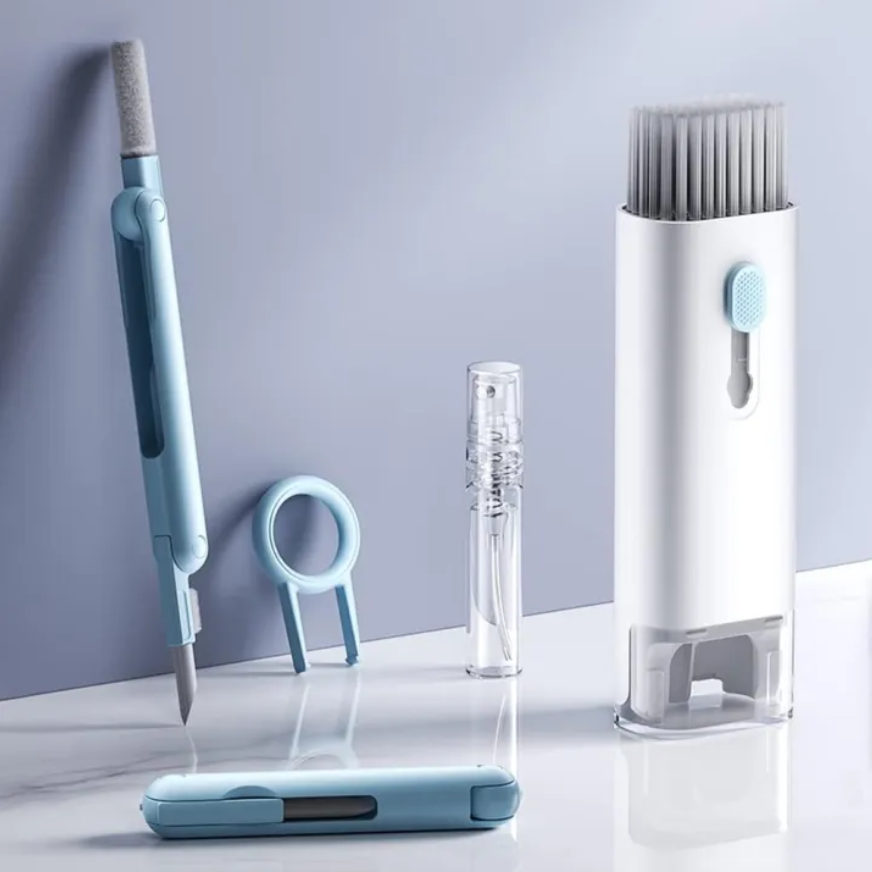 Upgrade your cleaning game with our 7-in-1 Computer Keyboard Cleaner Kit. This portable toolset includes an Earphone Cleaning Pen, Keycap Puller, and multifunctional brushes for a spotless PC experience. Elevate your workspace hygiene effortlessly! price in Pakistan