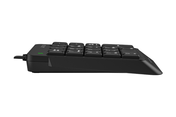 A4Tech FK13P FSTYLER Numeric Keypad - Sleek & Slim - Wired USB - Splash Resistant - Number pad for PC/Laptop - Black