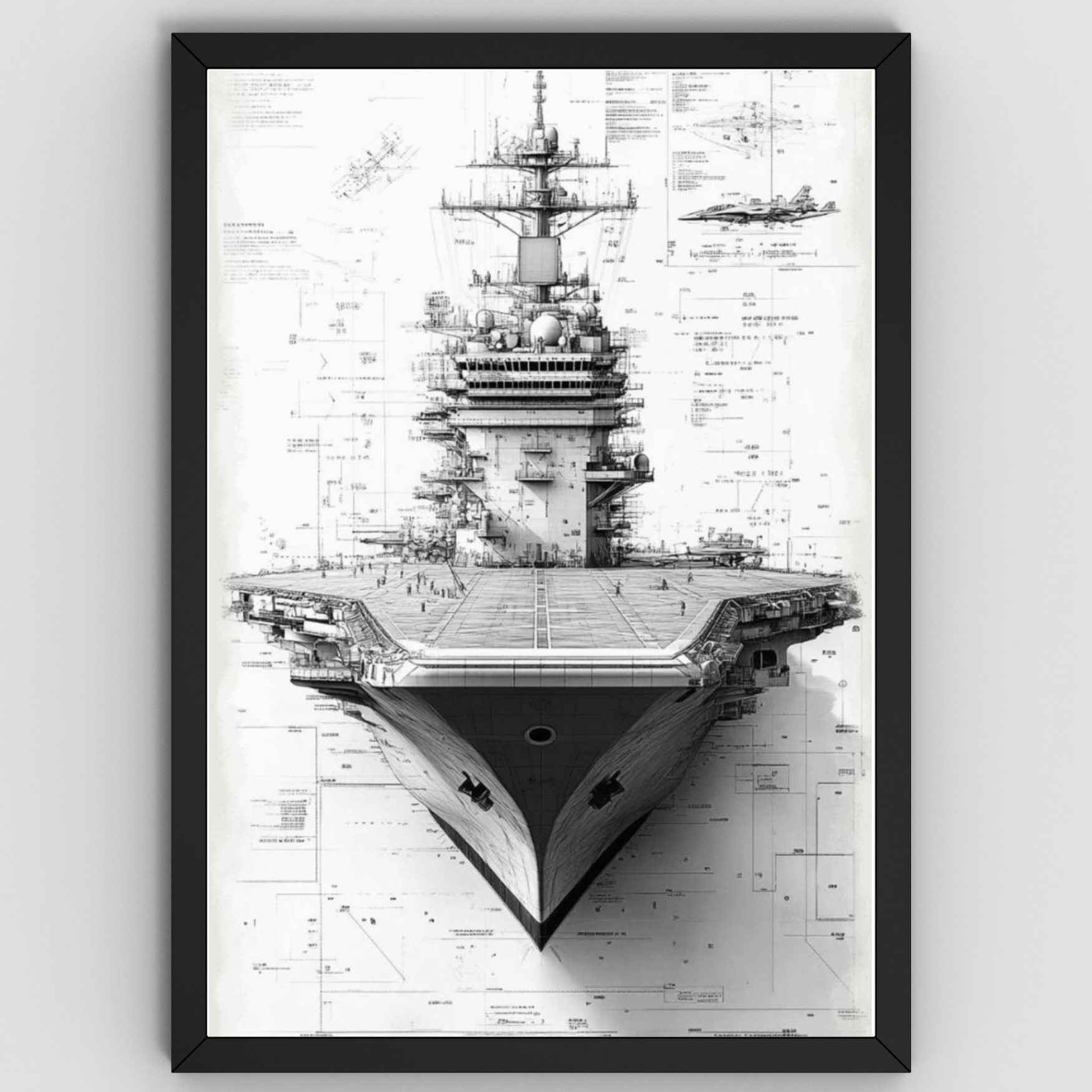 Warships Battlefield Photo Frame | Battleship Picture Frame for Boys Kids | Gaming Room Decor | Office Wall Art | Sea War Navy Ship Painting | Gift for Gamers | Craftoria HD Printed Frame for Home Decoration