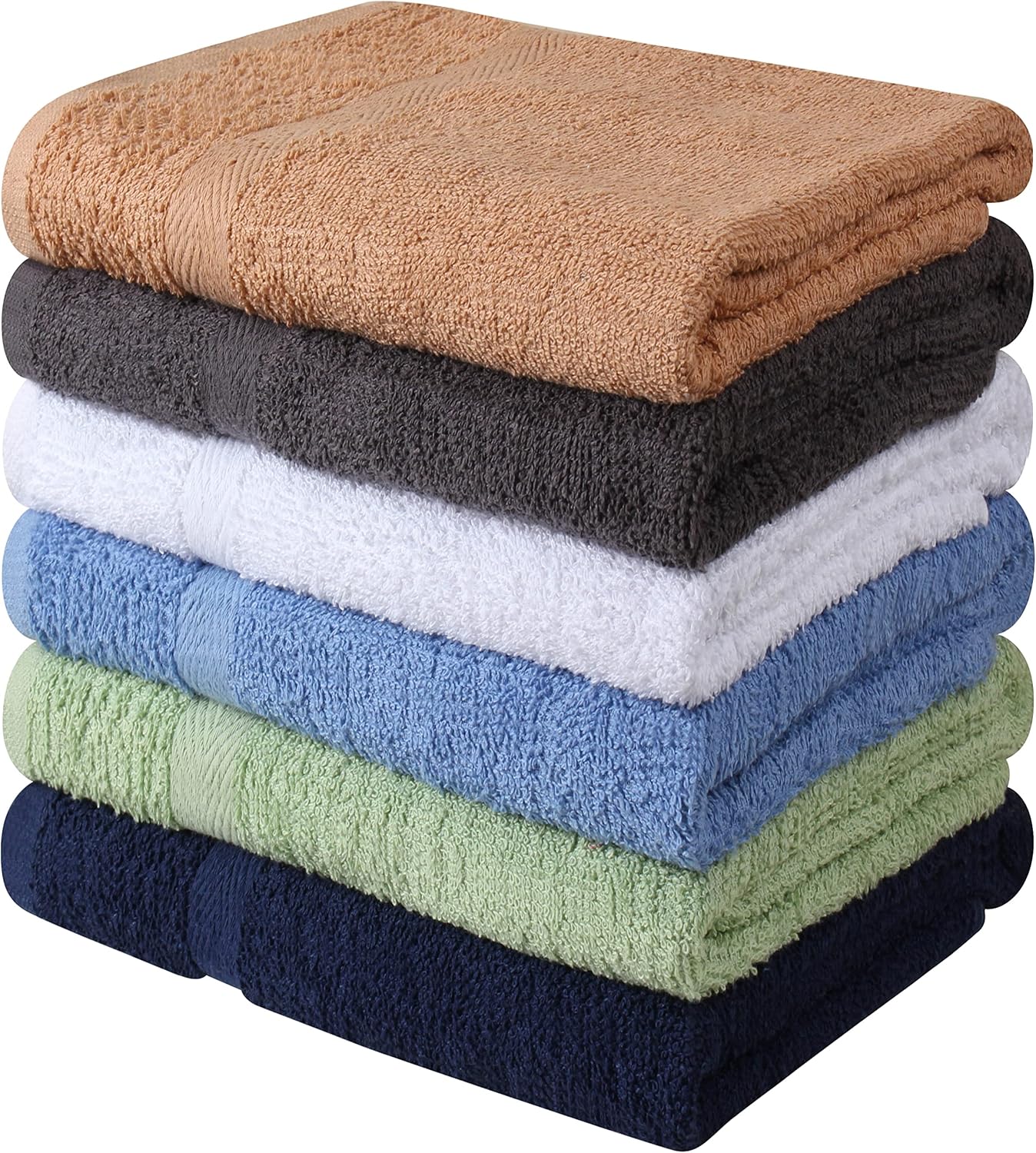 Bath Towel Set, 100% Cotton, Quick Dry, Super Absorbent, Light Weight, Soft Daily Use Towel Multicolored