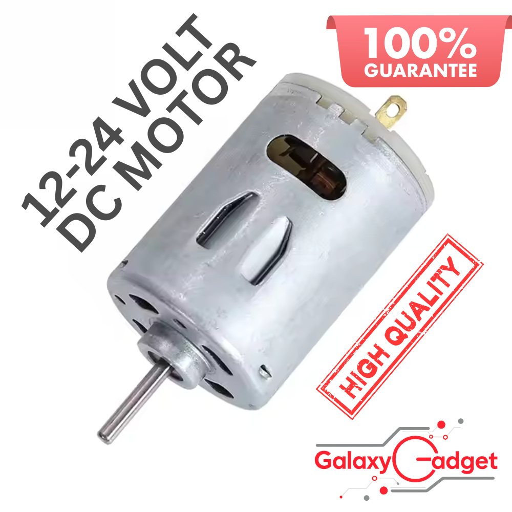 DC 12V RS-545 RS-555 Motor High Speed Brushed DC Motor 6V-12V High Torque 2500RPM 3000RPM Electric Motor for DIY Projects, Air Pump, Gas Pump, Water Pump, Solar Fan, Car Fan, Robot, RC Toy, Multipurpose Heavy Duty DC Motor