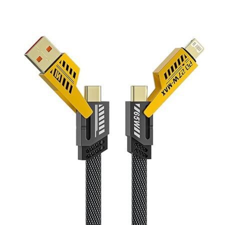 4 in 1 Fast Charging Cable 65W PD Multi USB Cable | Type-C to C, USB to C, Lightning Cable for iPhone & Android price in Pakistan