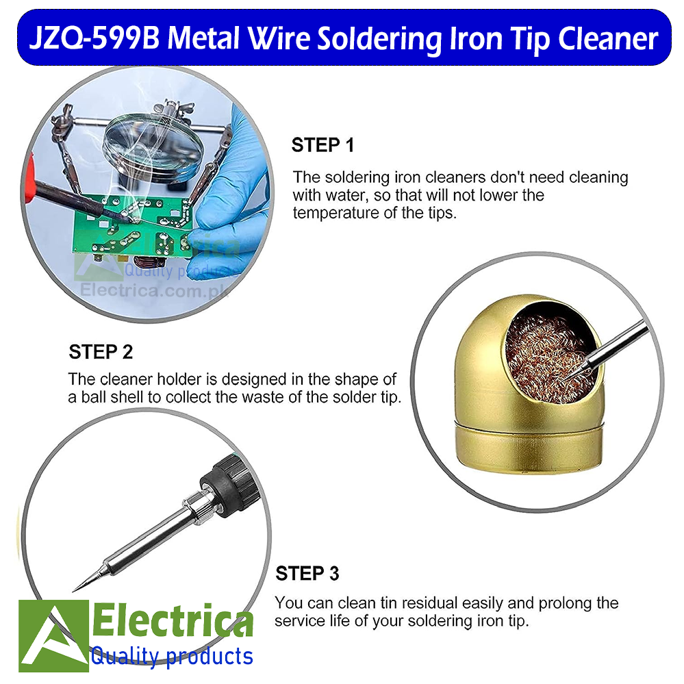 Soldering Iron Tip Cleaner with Stand