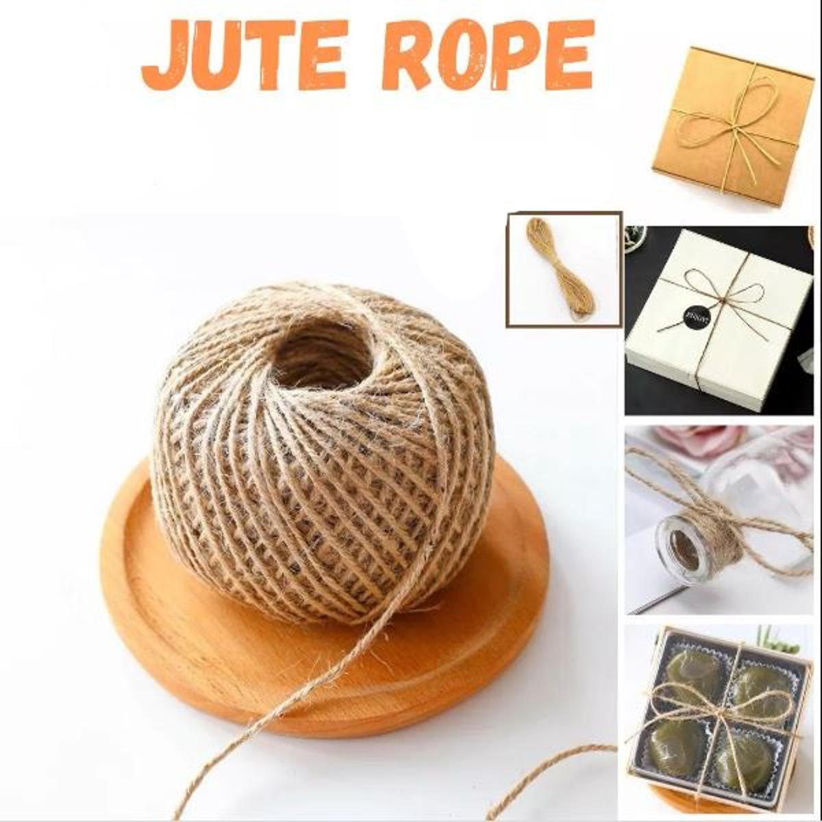 1 Roll 50 Yards/45 Meters/150 Feet Jute Twine DIY Rope Linen Cord Jute  Thread Yarn Decor Supplies 2mm | Handy Craft Jute Rope Brown | Jute Rope  Simple