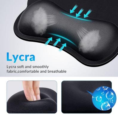 H08 Gel Mouse Pad with Wrist Rest Ergonomic Memory Foam Mouse Pad Non Slip Wrist Support Mousepad for Office Computer Laptop Gaming