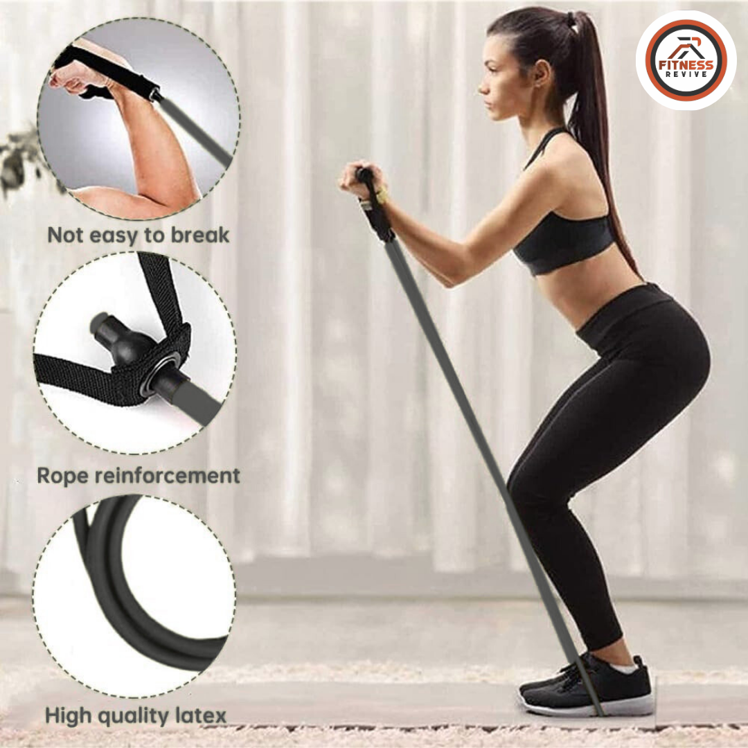 Resistance Band Pull Rope – Latex Tube Exercise Band for Strength Training, Arms, Shoulders, Chest & Legs | Home Gym Workout Band | Yoga, Pilates & Physical Therapy | Anti-Snap (Single)