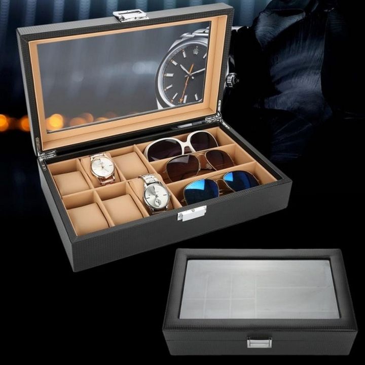 Premium PU Leather Watch Box Organizer – 6/10/12 Slots Display Case