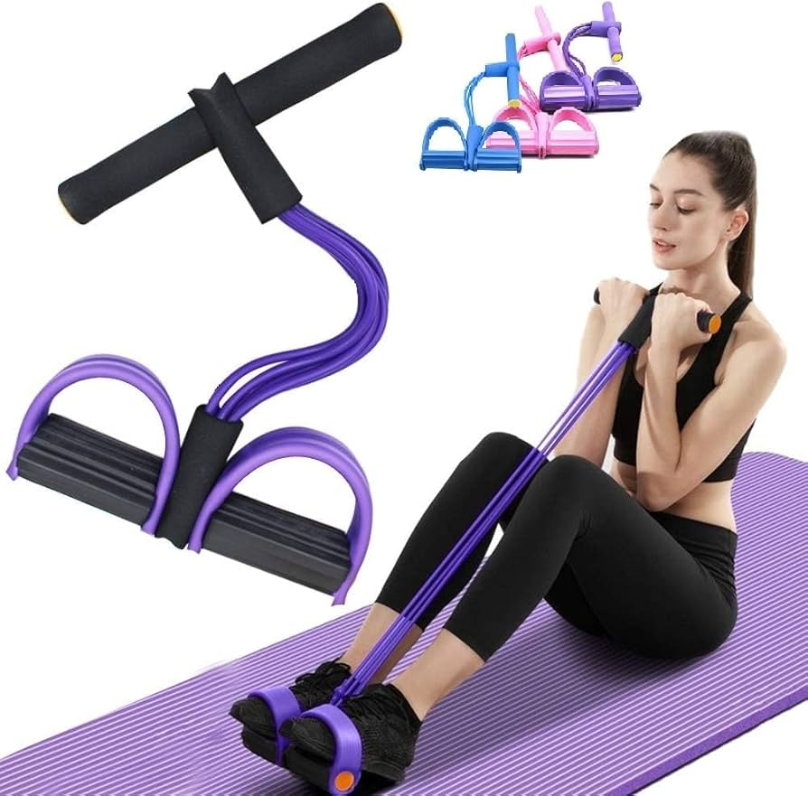 Tummy Trimmer for Men & Women – Abdominal Workout Equipment, Pull Reducer Resistance Bands for Belly Fat Burner, Weight Loss, Waist Slimming, Home Gym, Abs, Arm, Leg, Bicep, Thigh, Muscle Training | Body Toner, Pedal Exerciser, Fat Burning Fi