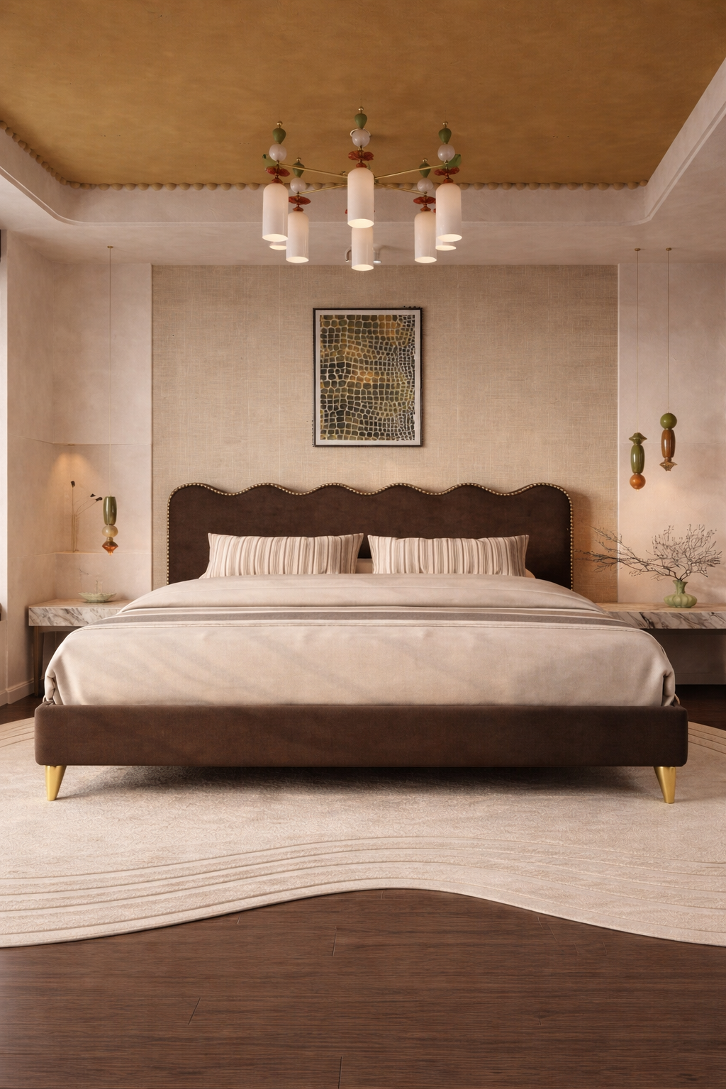 Affordable New  Design wooden Bed Set  without side table Furniture for room / Wooden poshesh Beds For Bedroomn BED1