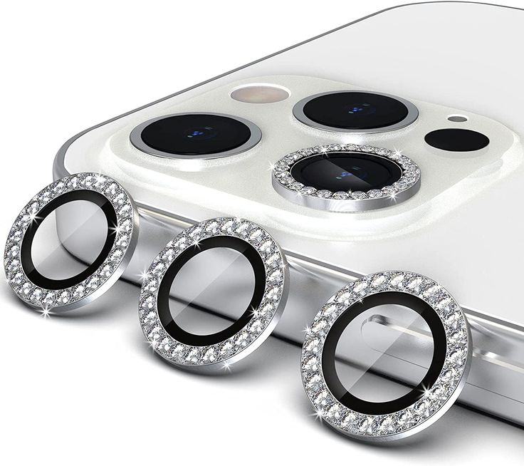Diamond Camera Lens Protector For 11 / 12 / 13 / 14 / 15 / 16 / 17 Series  Luxury Sparkle Shockproof Camera Guard