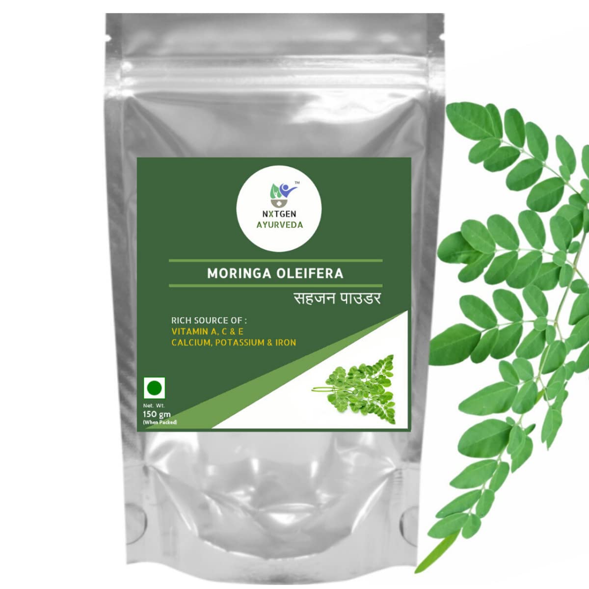 Nxtgen Ayurveda Moringa Oleifera Powder | 150 GMS |Natural | Drumstick ...
