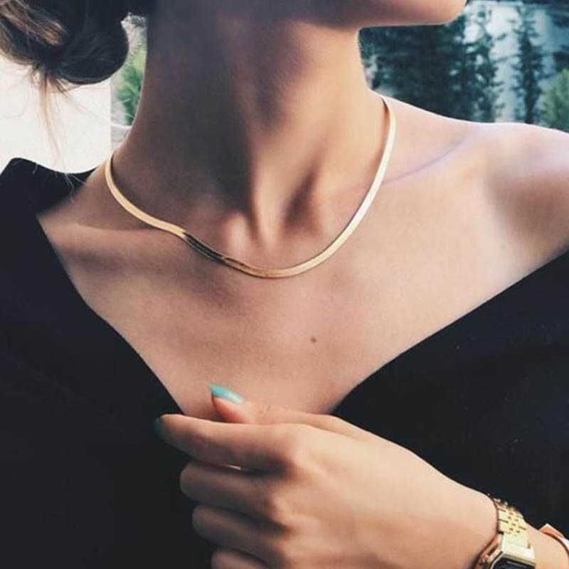 New Gold Snake Link Chain Necklace for 