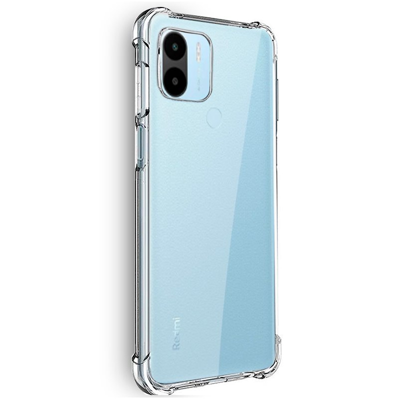 CAXKJE Custodia per Xiaomi Redmi A2 (6.52 Pollice) + Pellicola Vetro Temperato,Trasparente Cover Morbido Silicone Custodie TPU Cover,per Redmi A2 Antiurto Case - A17