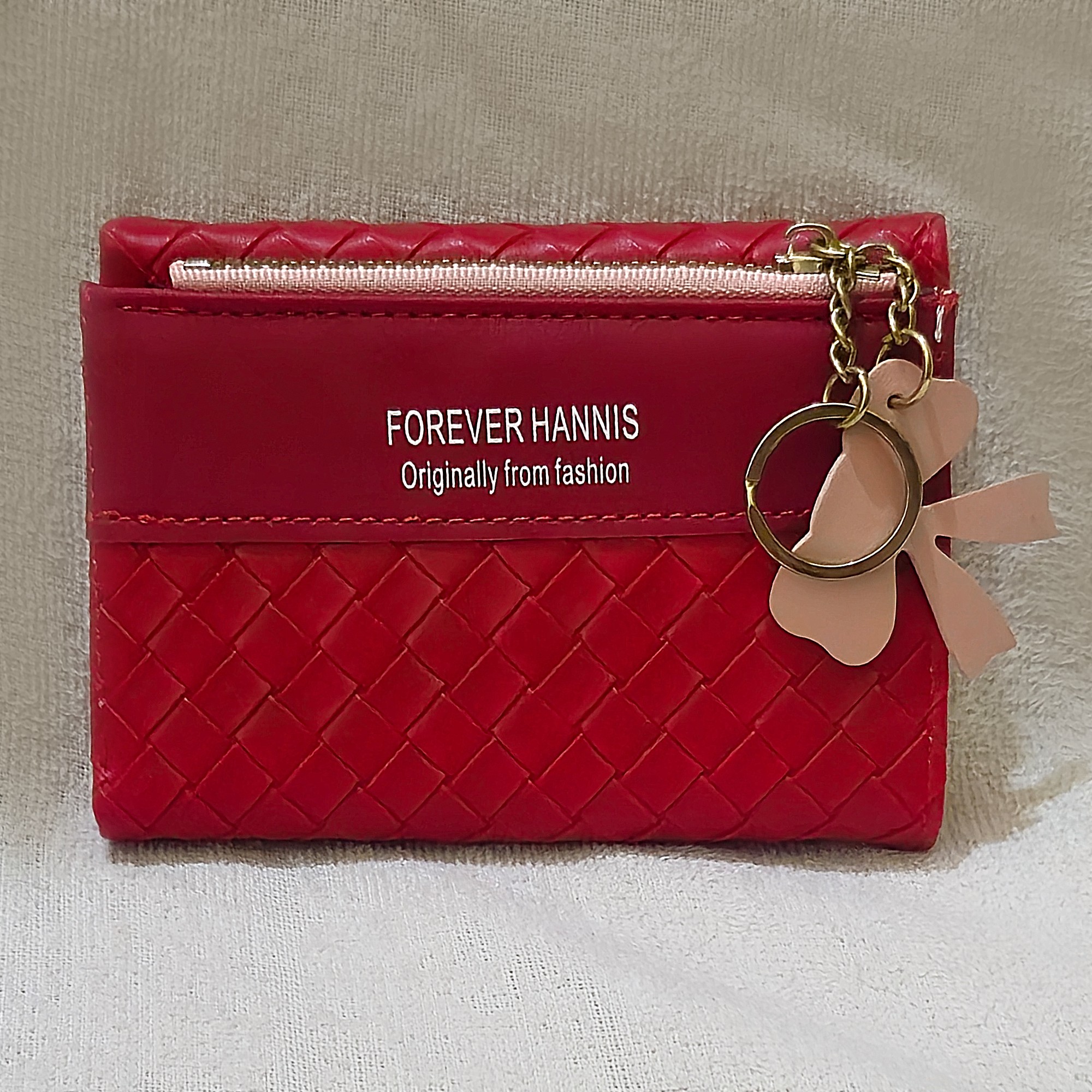 PU Leather Woven Trifold Wallet For Women & Girls | Multi Card Holder | Coin Pocket | Compact Mini Wallet | Magnetic Closure | Cash & Card Organizer | Multiple Colors - Happy Deals