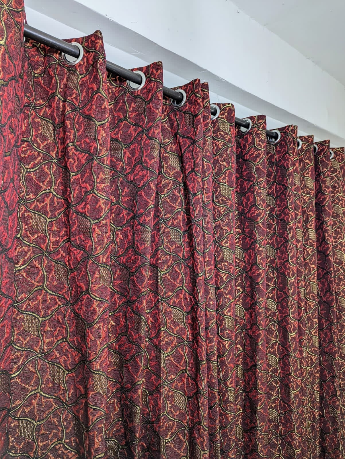 High Quality Premium Curtain 1Pc Parda (55*96 Inches) Elegant & Crystal Designs With Guaranteed Ring(Eyelet) For Bedroom & Living Room
