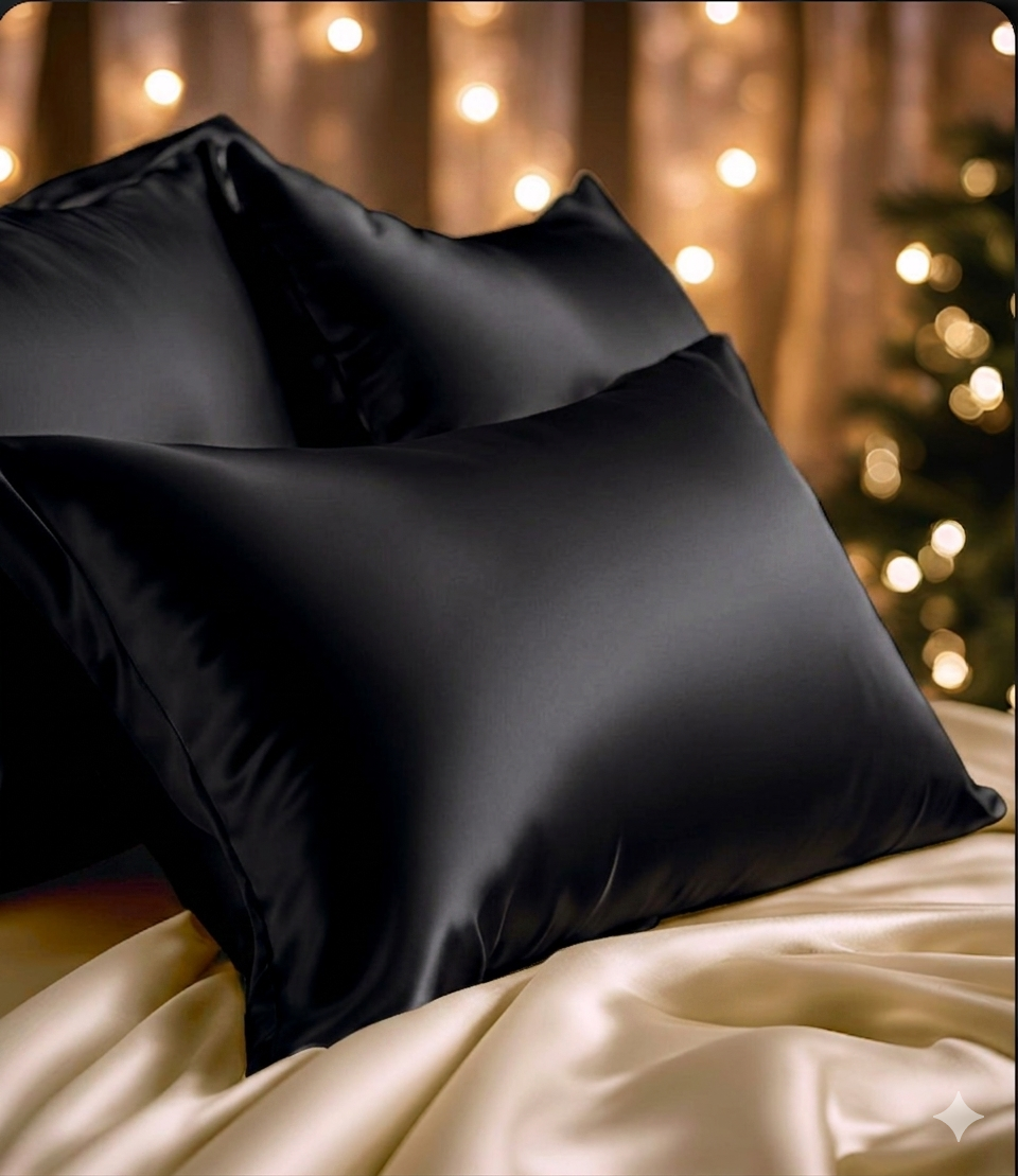 Pack of 2 Premium Satin Silk Pillow Cover | Soft & Smooth Pillowcase | Hair & Skin Care Pillow Cover | Anti-Frizz | Envelope Closure
