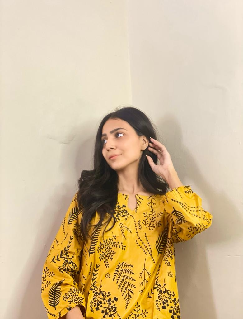 Trendy Stitched Petal Printed 2pc Dress for women and Girls