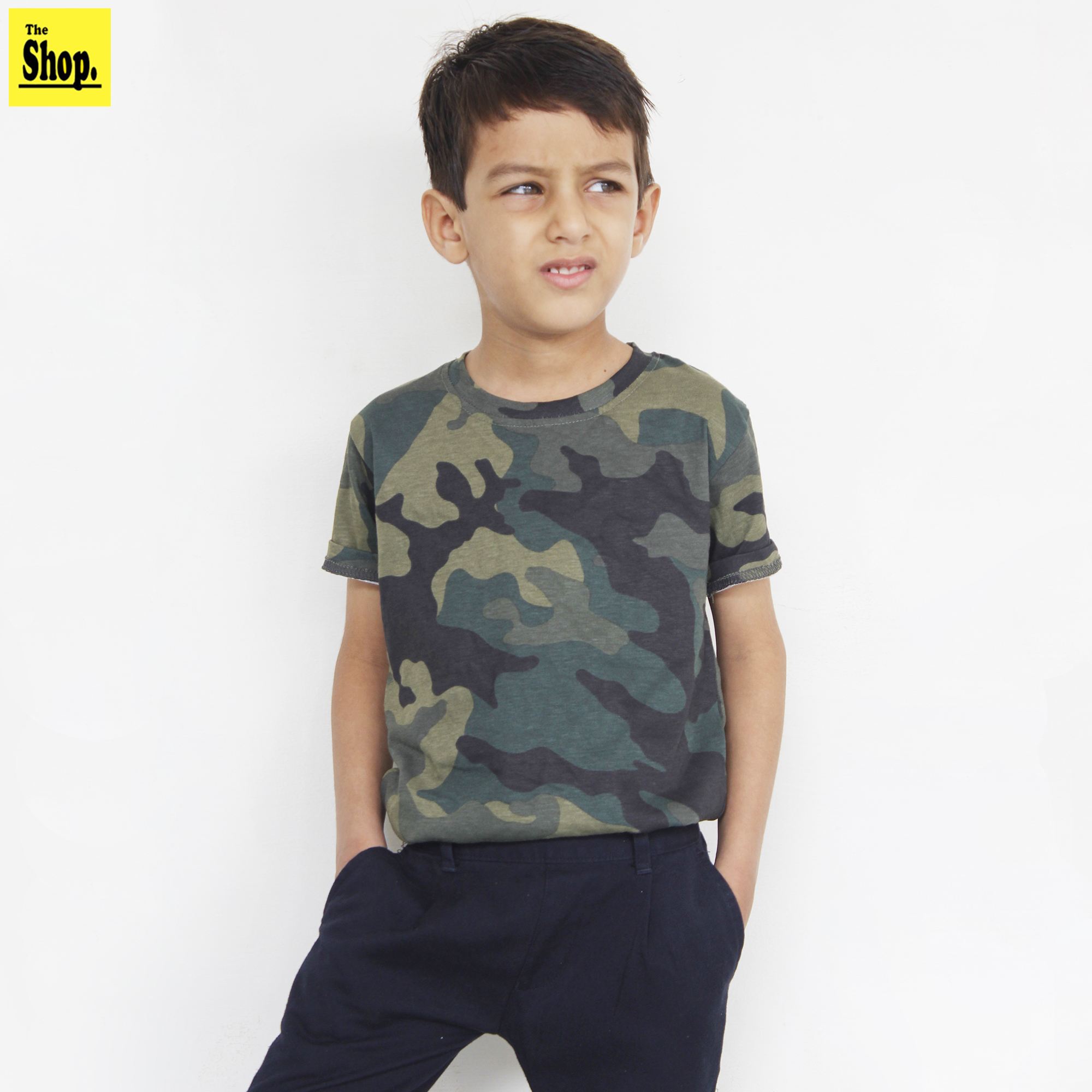 The Shop - Basic Round Neck Half Sleeves T-Shirt For Boys & Girls Kids, 1 Year To 14 Years  - RN-HS1