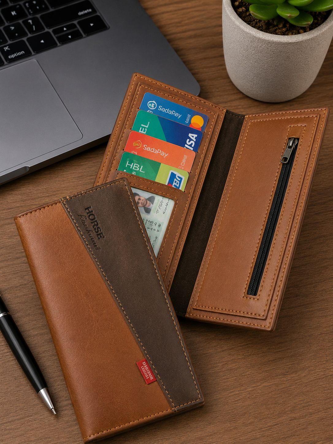 Premium Long Wallet - Leather Wallet - PU Leather - Wallet for Men