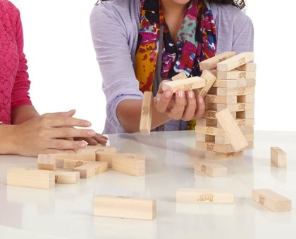 Hasbro Gaming Jenga Tower Wooden Blocks Game - Wood Toy