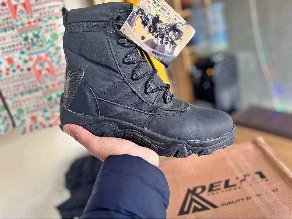 Long Black boots Shoes For Men