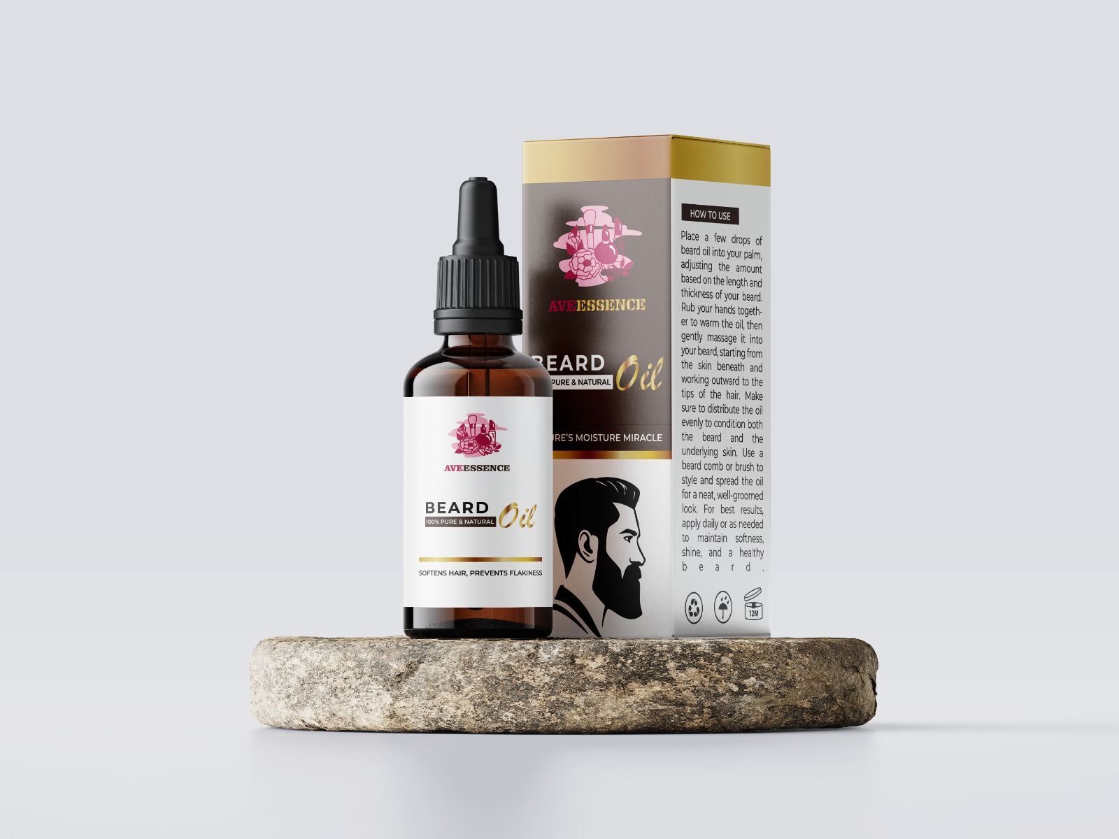 Aveessence Beard Oil – 100% Pure & Natural Cold-Pressed Oil