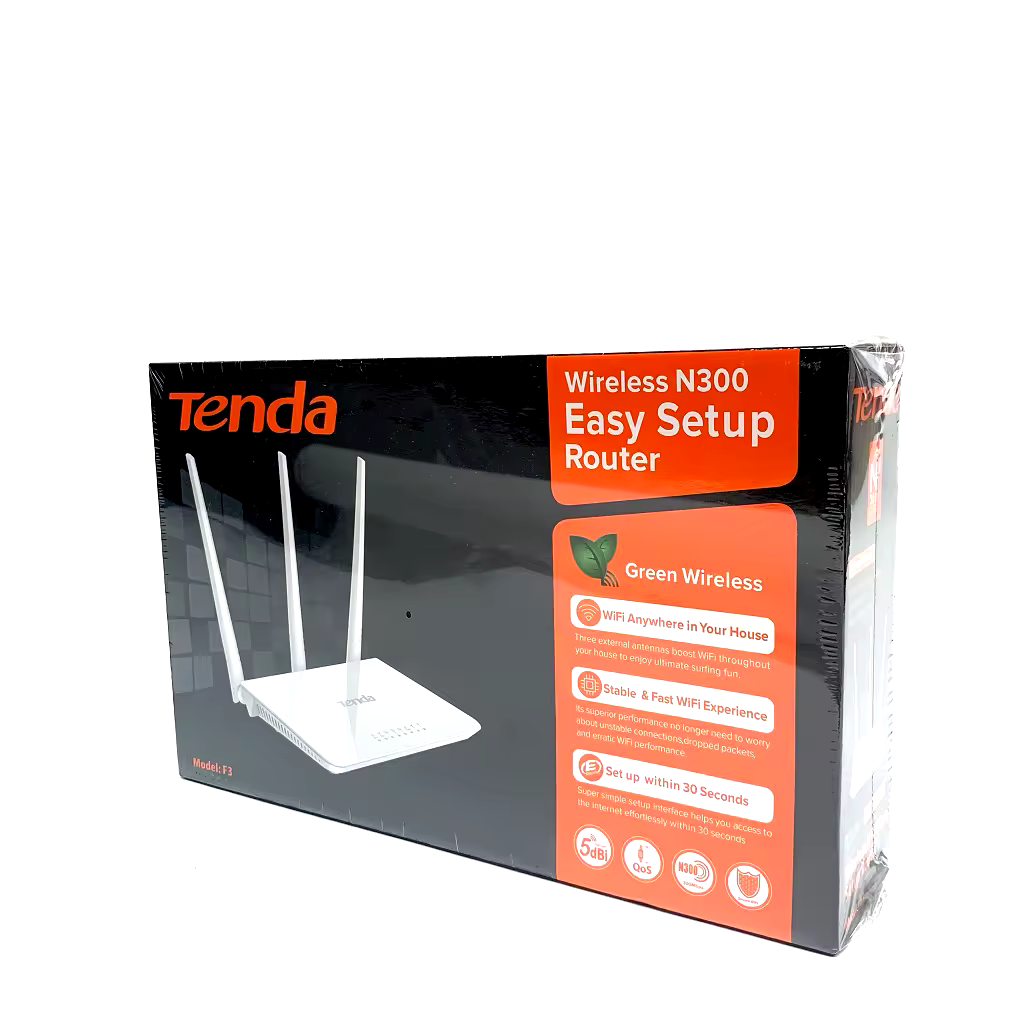 Tenda F3 Wireless WIFI Router 300mbps WI-FI Repeator Booster Extender Home Network RJ45 4 Ports - Wireless Router Mode | Access Point Mode | Universal Reapeter Mode | WISP Mode