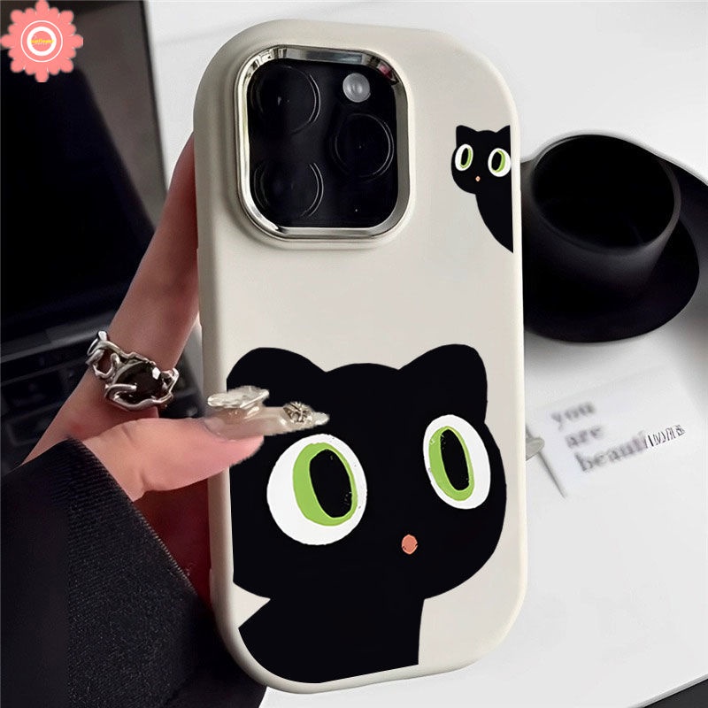 Cartoon Lovely Sweet Black Cat Phone Case Compatible for IPhone 11