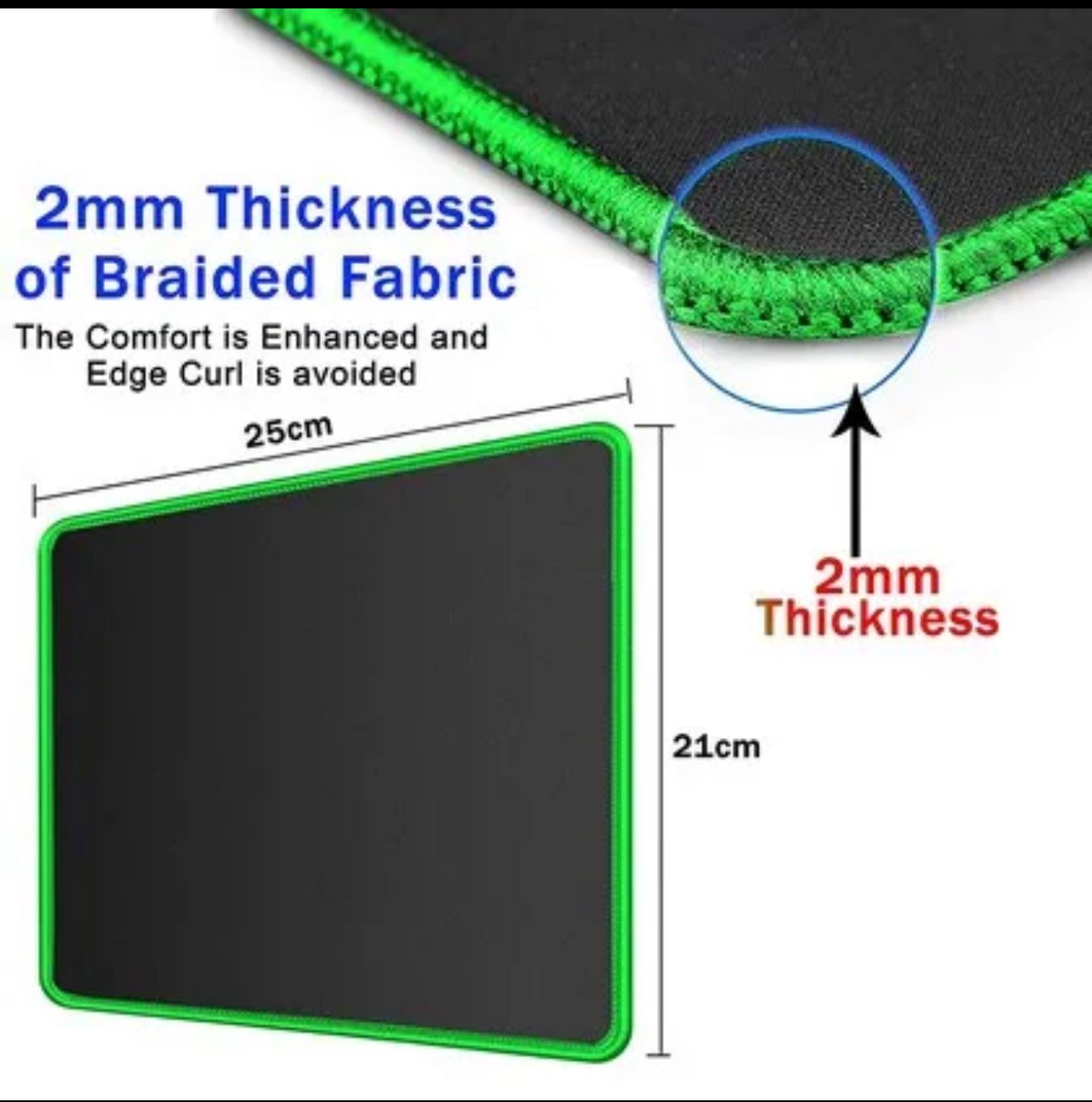 Gaming Mouse Pad 2mm thickness professional gaming mouse pad 10 by 8.5 Inches Mouse Pad Gaming and Normal Use