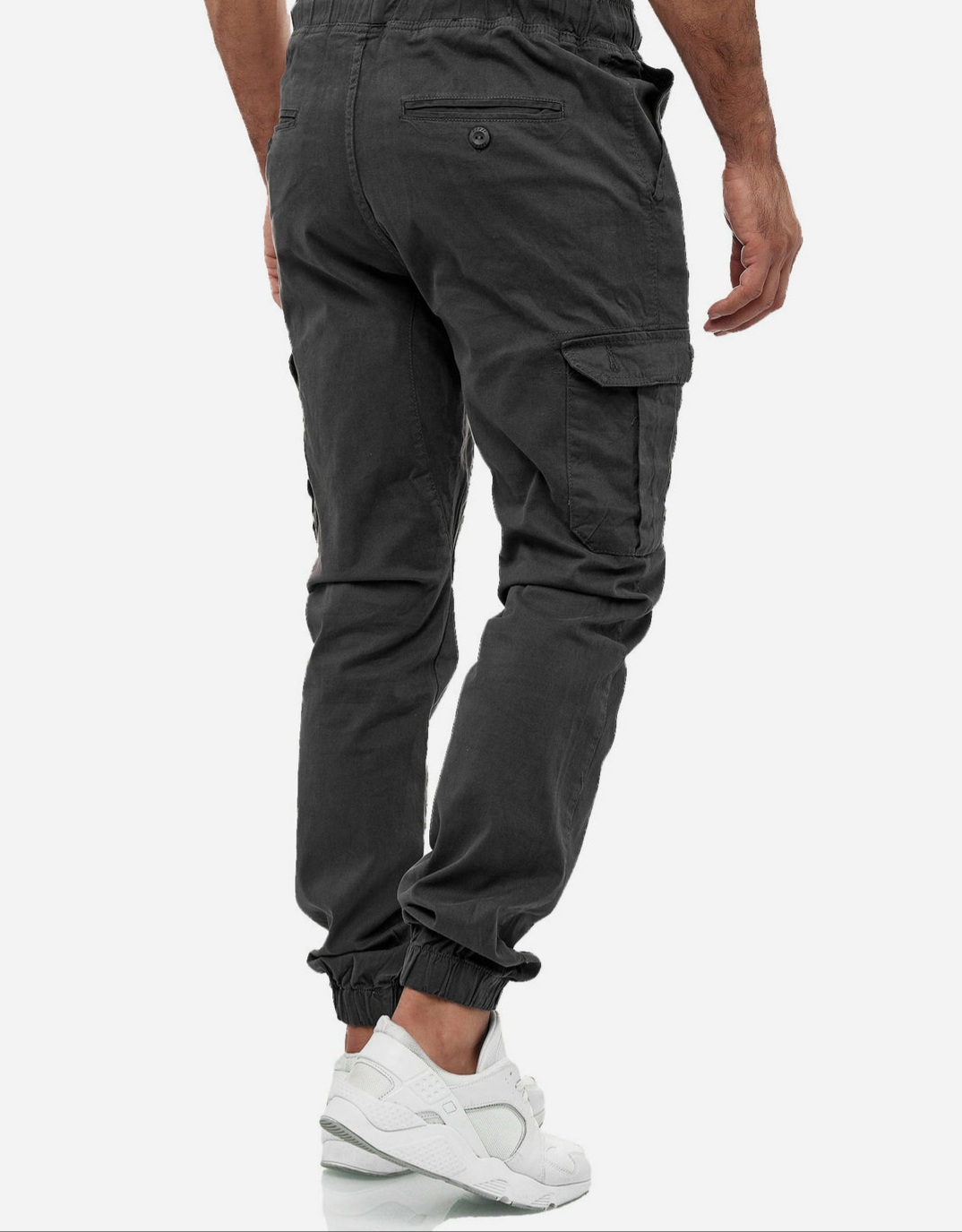 HashBack Men's Cargo Jogger Trousers Multicolor Cotton Summer 6-Pocket Elasticated Bottom Stylish Fit