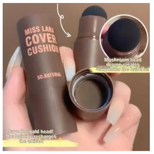 Cushion Cover Stick for Hair & Eyebrows – Black Color | Natural Coverage, Easy to Apply & Blend