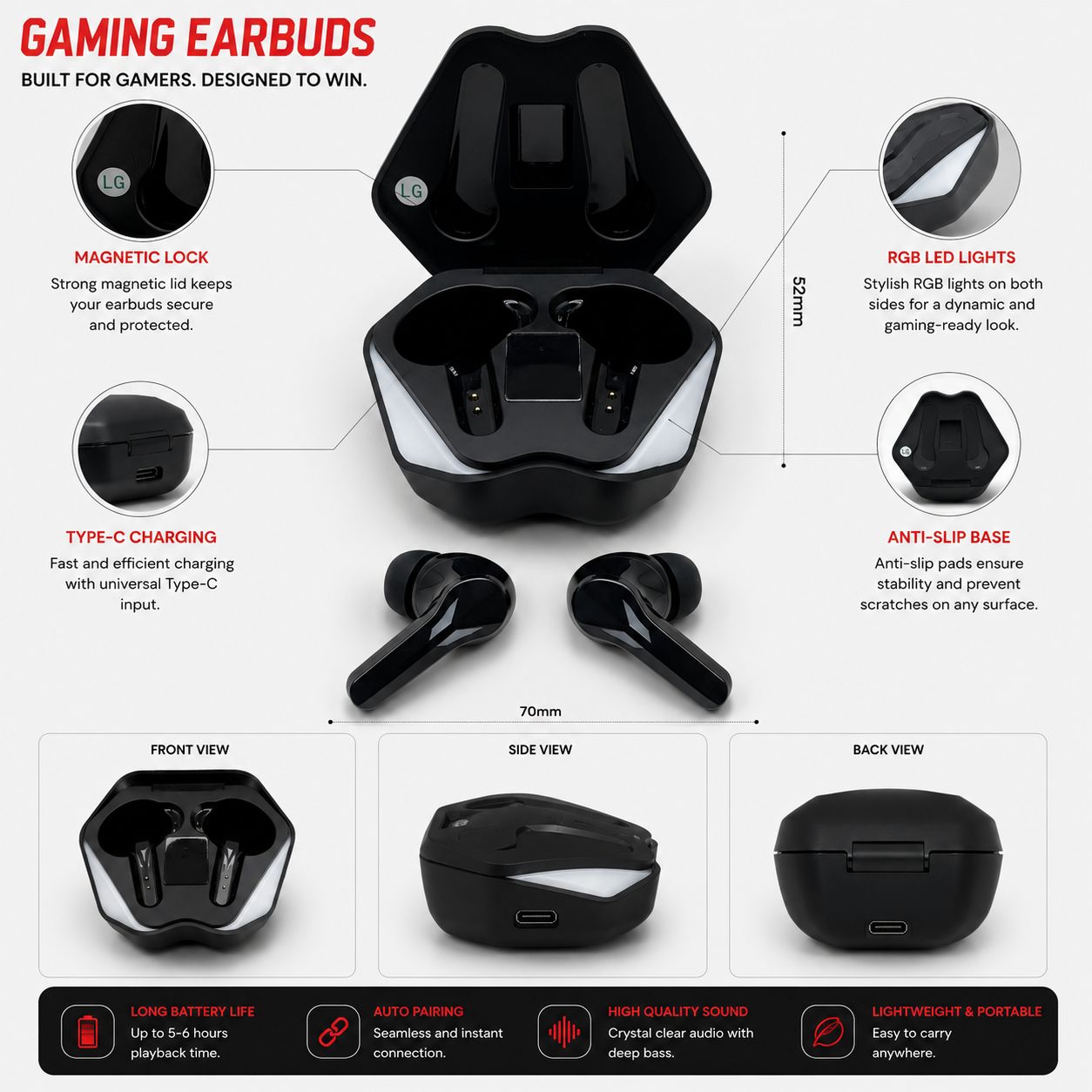 Wireless Bluetooth Stereo Headphones – Foldable Headset with Built-in Mic for All Devices and PC Immerse Yourself in High-Quality Audio and Seamless Hands-Free Communication.