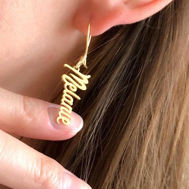 Custom Name Earring, Earrings, Name Earring For Girls, Fully Customized