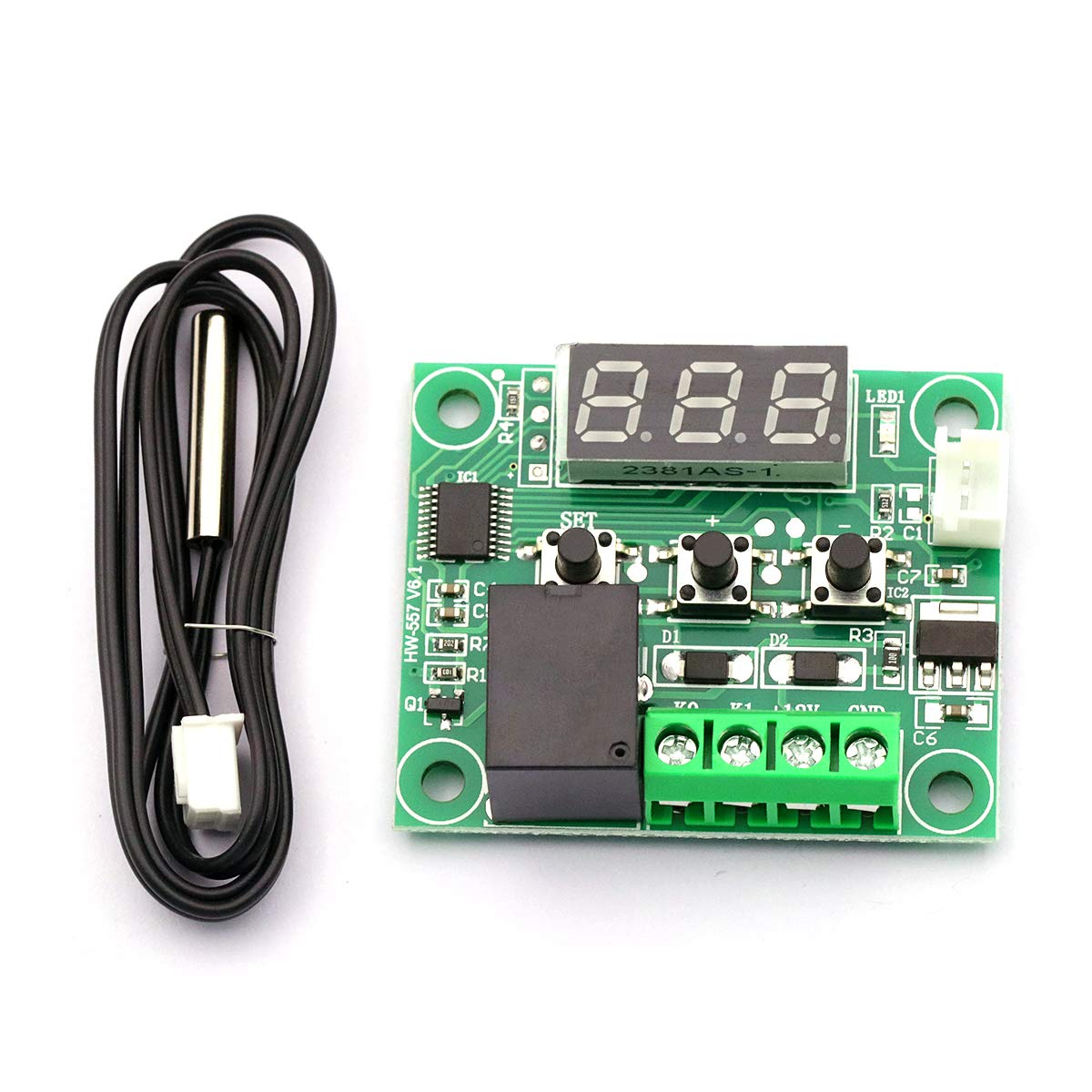 2pcs W1209 12V DC Digital Temperature Controller Board Micro Digital Thermostate