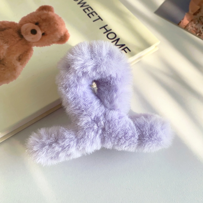 Enacolor New 2023 Cute Plush Hair Claw Hair Accessories for Women Girl