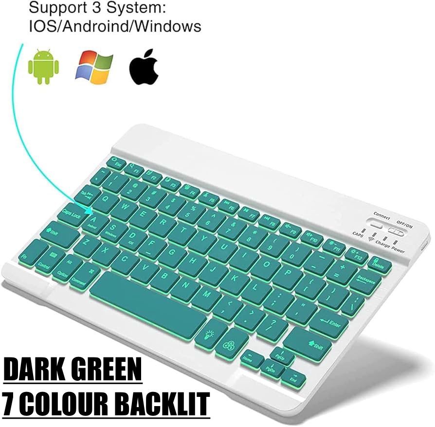 WIRELESS KEYBOARD BLUETOOTH RECHARGEABLE FOR -TABLET-MOBILE-LAPTOP CONNECT VIA BLUETOOTH