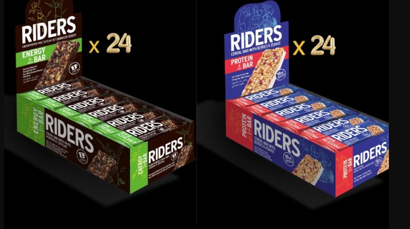 Riders Protein Bar With Cereal Berries & Peanut 40g Multi Flavours Box of 24 Bars