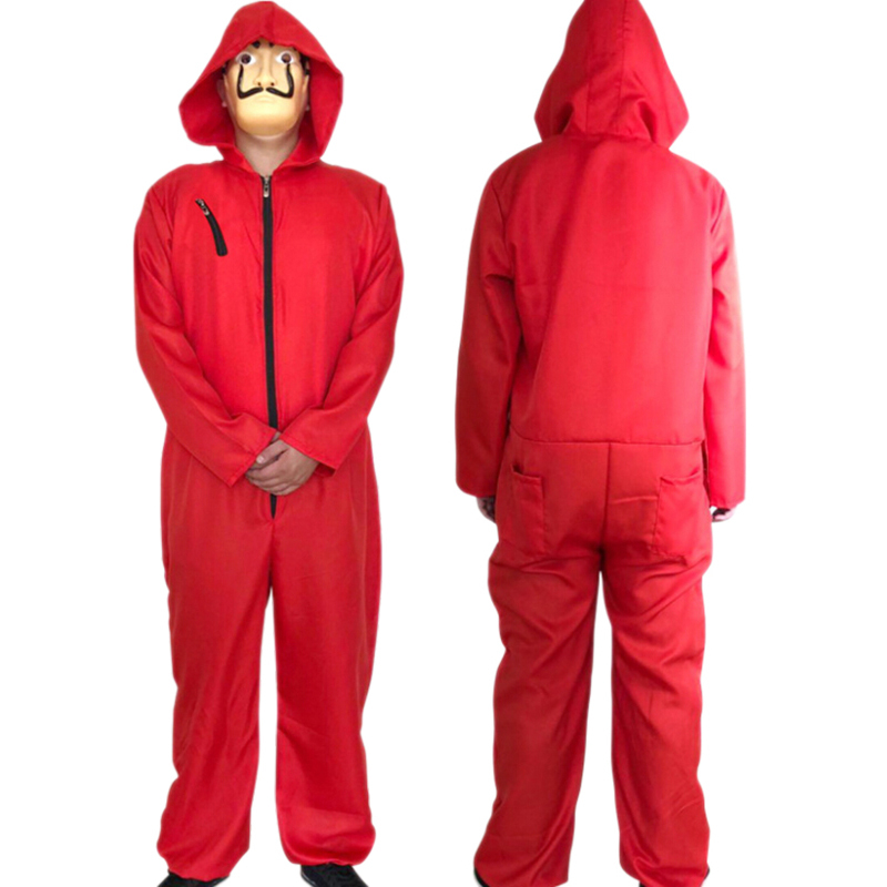 Money Heist Cosplay Halloween Costume Helloween cosplay money heist costume for school event and party