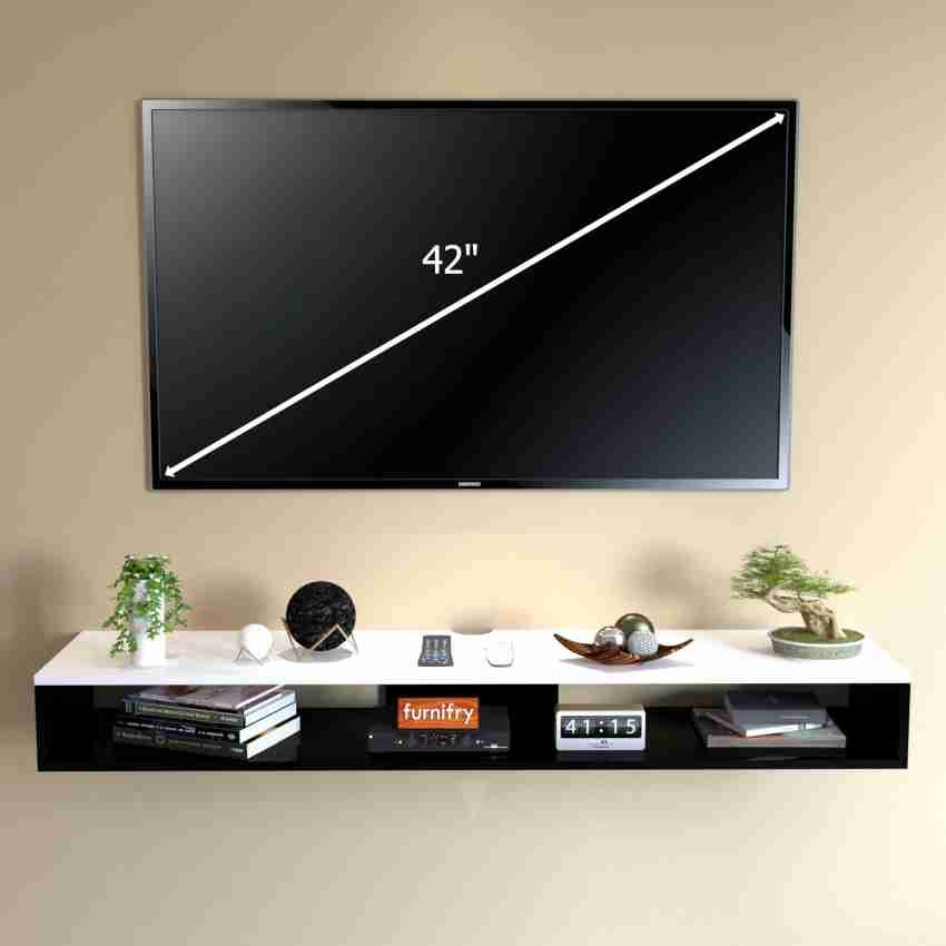 Modern Wooden TV Console Table Entertainment Unit  Wall Mounted Floating TV Console Shelf Media Unit