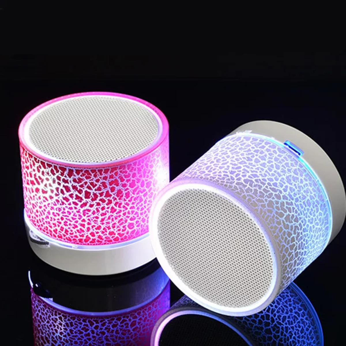 Mini Portable Bluetooth & Rechargeable Speaker with Light + SD Card + USB Supported Multi Color price in Pakistan