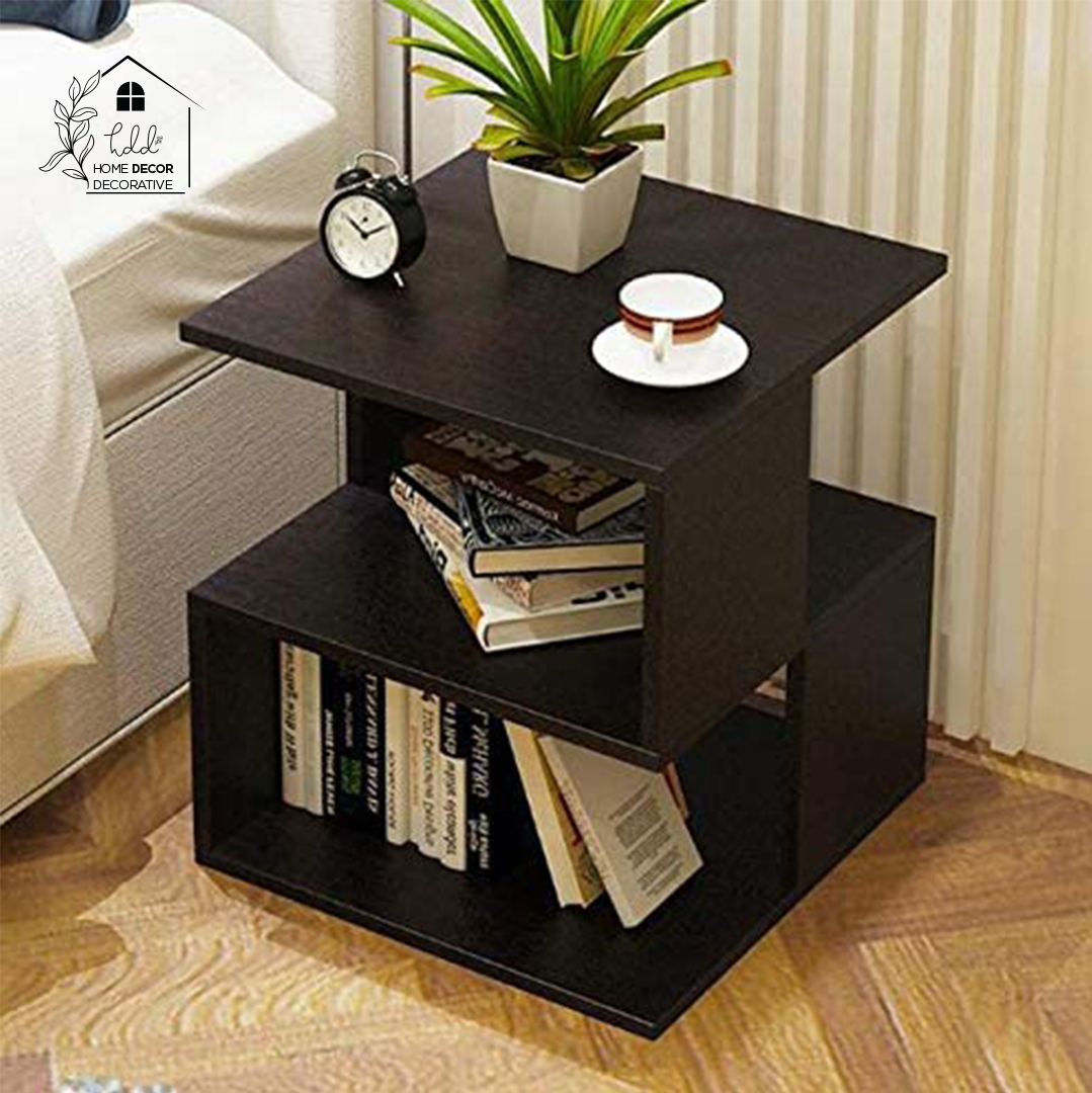 Side Table Bedside table small Coffee table with Storage Shelf Bookcase Storage Side Table