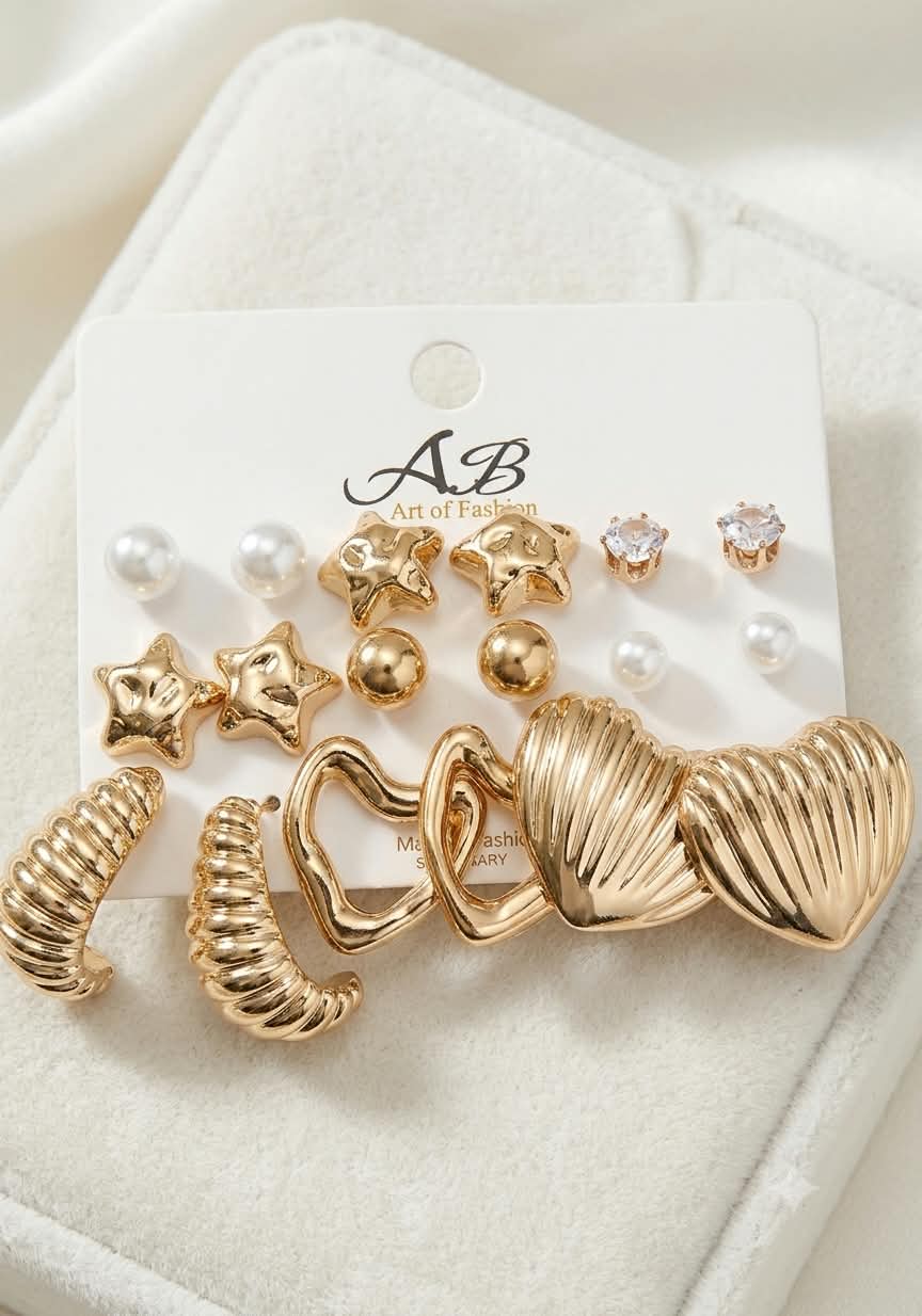 Pack Of 12 - Earrings Tops Fashion Women trendy stylish girls EarringE-5642