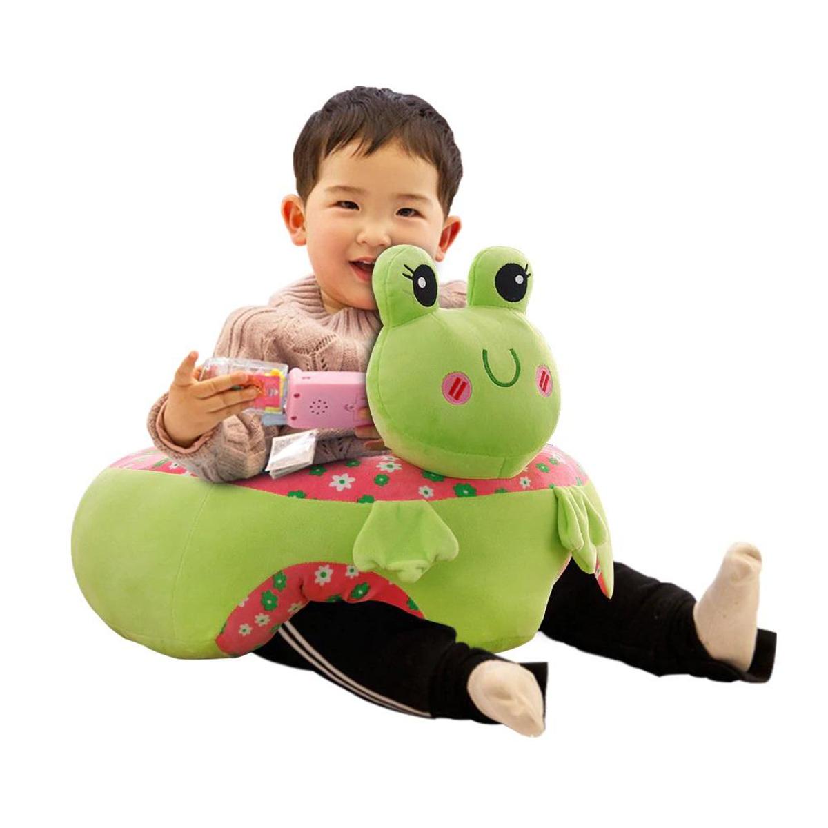 Baby Green Frog Seats Sofa Plush Support Seat Learning To Sit Baby Plush Toys