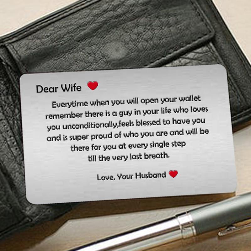 Metal Wallet Card Gift for your Wife Love from Husband