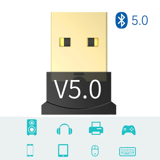 MIni Usb 5.0 Bluetooth Dongle - Bluetooth 5.0 Adapter For PC / Laptop without CD of Driver
