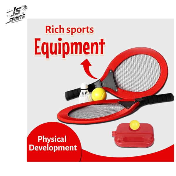 2 In 1 Kids Tennis and Badminton Sports Set Outdoor Game Toy Set – Best Birthday Gift for Ages 3+ Boys, Girls and Kids , Attractive Birthday Gift Tennis Rackets Toy , Imported Sports Toy Set , Perfect Gift for Boys and Girls , Tennis Practice Toy for Kids