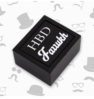 Rotatable Personalized Box for Cuff links